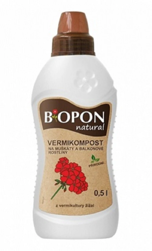 Bopon vermikompost na muškáty a balkonové rostliny 500ml