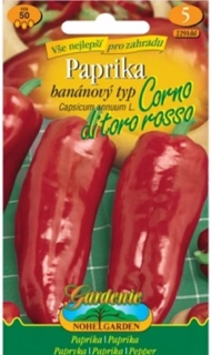 Paprika banánová Corno di toro rosso (semena)