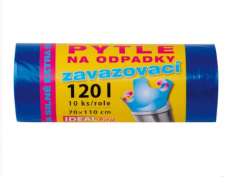 Pytel na odpad zavazovací 70x110cm 120l 10ks (poslední balení)