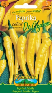 Paprika zeleninová pálivá De Cayenne, žlutá (semena)
